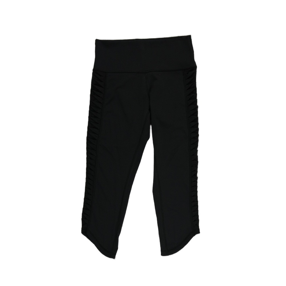 Lululemon High Times Leggings Pants Women's Size 8 Black Lattice Mesh Crop